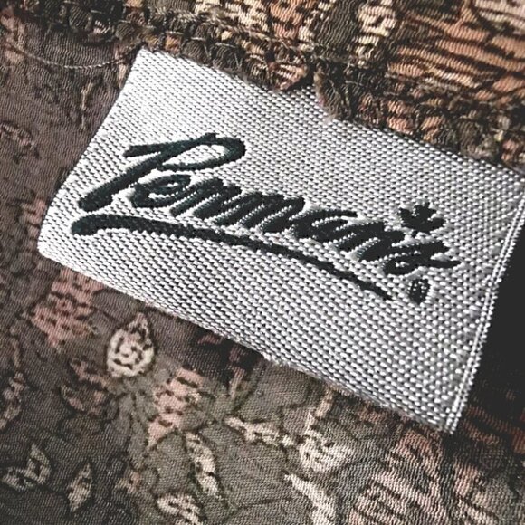 Penman's Women's Vtg Olive Green Floral Skirt - Picture 6 of 9